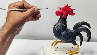DIY Rooster : How to make Animals and birds with clay, clay modelling, clay art