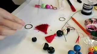 Tutorial Mărțișoare ∣ Breloc cu mărgele din lemn