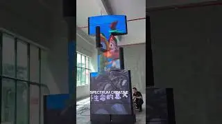 Indoor Kinetic Rotating Display Wingspan Led Display Double-sided rotating screen