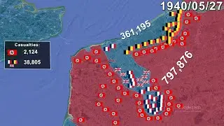 Battle of Dunkirk in 41 seconds using Goоgle Earth