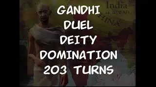 Civ 5 Deity Duel | Gandhi India Domination turn 203 (got better science and units) against Denmark