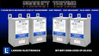 3 Phase Delta Buck/Boost Step-Up Transformer - 208V Primary - 230V Secondary - 20.83 Amps - 50/60Hz