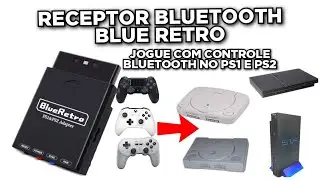 RECEPTOR BLUETOOTH BLUE RETRO - JOGUE COM CONTROLE BLUETOOTH NO PS1 E PS2