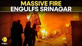 Srinagar Fire LIVE: Massive Blaze Erupts at a Carpet and Furnishings Godown in Tengpora, Srinagar