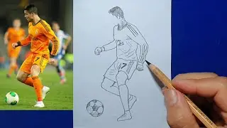Easy Pencil Sketch Ronaldo // Learn To Draw CR7 Step by Step