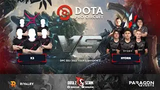 X3 vs HYDRA - DPC EEU 2023 Tour 1: Division II - Game Highlights - BO3