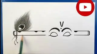 How To Draw Krishna Flute And Eyes | Step By Step | Tutorial | Pencil Sketch For Beginners