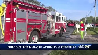 Fire trucks deliver Christmas gifts to children with special needs in St. Lucie County
