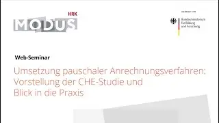 MODUS Web-Seminar Umsetzung pauschaler Anrechnungsverfahren