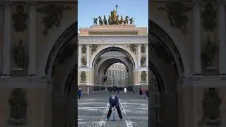 Исторический облик Дворцовой площади и современный Хаб - диалог эпох.