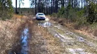 Rental car + big puddle + off road= Awesome!