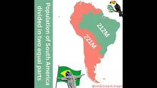 Population of South America divided into two equal parts! #map #southamerica #countries #ytshorts