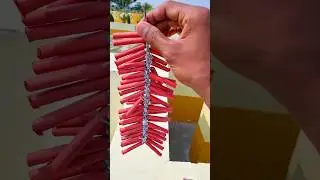 Homemade Diwali Mirchi Bomb Ladi- Chatai Firecracker 🧨 | #diwali #fireworks #shorts