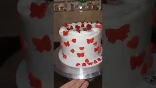 Bow cake with sugar paste &hearts;️&hearts;️