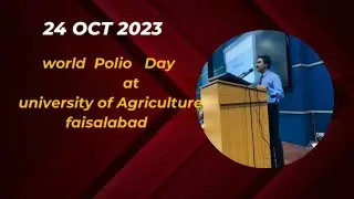 #World polio day #Centre of Advance Studies #University Of Agriculture Faisalabad