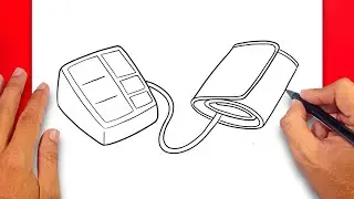 How to draw Blood Pressure Monitor - Medical Supplies Drawing