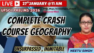 Geography GS Facts, Concepts I PYQs 20 years I UPSC Prelims 2026