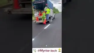 Perfect Road Line Painting 🚛 | Precision Machine at Work #RoadPainting #Engineering