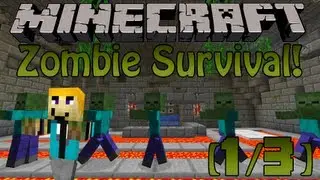 Minecraft: Scout Returns! [1/3] Zombie Survival! [Redstone Defense Mini-Game!]