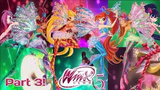 Winx Club 5 - All Sirenix Transformations! (Part 3)