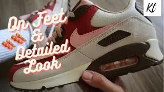 Nike Air Max 90 Bacon ( Unboxing , Close Up Look & On Feet!!)