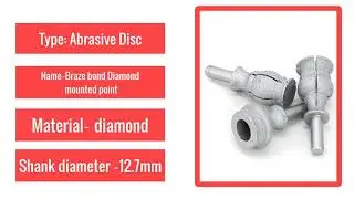 Brazed diamond shape edging mounted point for quartz stone, artificial stone, granite, marble,