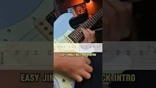 Easy Jingle Bell Rock Intro(with tabs) 🎅✨#guitartabs #jinglebells #guitartutorial #christmas