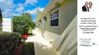 7992 SE Peppercorn Court, Hobe Sound, FL Presented by Charles and Kate Hudson.