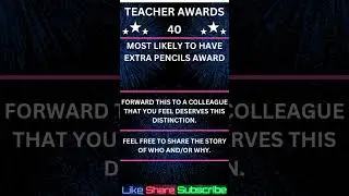 Pencil Provider Extraordinaire - Teacher Awards 40
