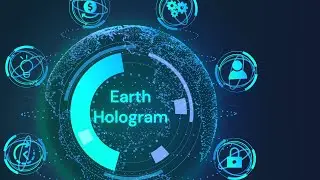 Animated Hologram Planet Earth Sci-Fi HUD