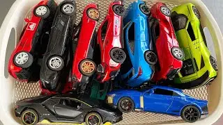 Box full of diecast Cars, Top toy Cars, Ferrari, Lamborghini, Bugatti, SLR, LaFerrari, Pagani