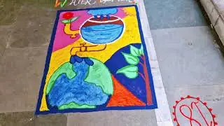 Rangoli design, Mehdi design college event 