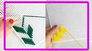 EASY AND LATEST PLASTIC CANVAS DESIGN FOR HAND FAN/How to make hand fan/हाथ का पंखा कैसे बनाए? 
