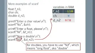 COSC-1420, Using the scanf function