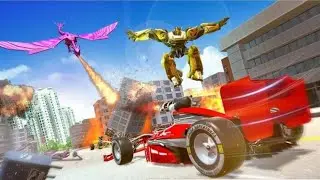 Formula Car Robot Transform Flying Dragon Robot City Crime Android Gameplay