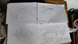DRAWING 1 POINT AND 2 POINT PERSPECTIVE DRAWINGS