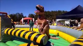 The Galaxy Meltdown going Jurassic on T-rex from A Bounceable Time Event Party Rentals Charlotte NC