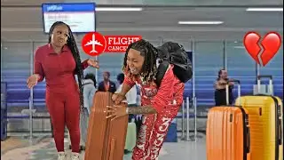 OUR FLIGHT ✈️ IS CANCELLED PRANK ON FRUIT💔 *SHE CRIED*