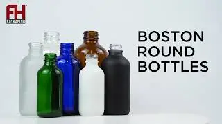 Boston Round Glass Bottles - FH Packaging | Product Showcase