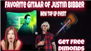 Justin bibber 😲ll Free Fire new top up event ll get free dimonds ll Justin bibber favourite guitar