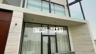 Travertine wall caldding by stonemart | travertine stone | wall elevation in pakistan