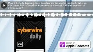 More APT activity. Brigading, Mass Reporting, and Coordinated Inauthentic Behavior. CISA names the