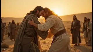 Jacob and Esau Reconcile: Genesis 33 🌟 | Bible Story Series #god #bible #bibleverse #christ #shorts