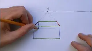 Eenpuntsperspectief. Lijnperspectief introductie deel 3.
