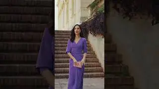 Vestido midi de invitada Elea Lila