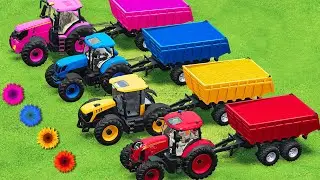 TRACTOR OF COLORS! HEAVY Pixar NEW Holland and  + 5 TONS Sunflower Delivery – Farming Simulator 22