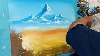 42 Pintando Monte Everest con los dedos.