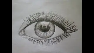 Easy way to draw a realistic eye for Beginners step by step (Using only 1 pencil)