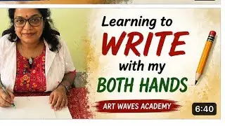 Learning to write with my Both Hands#artclass #artdrawing
