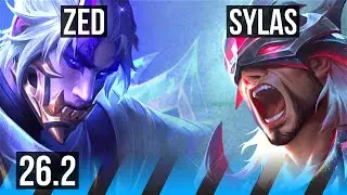 ZED vs SYLAS (MID) | Good KDA: 9/1/8 | KR Grandmaster | 26.2